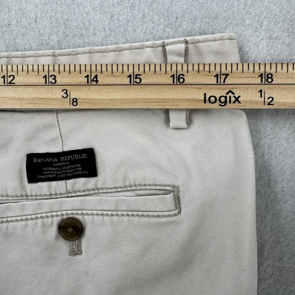 Banana Republic Pants Mens 34x32 Slim Fit Chino‎ Stretch Casual Altered Shorter
